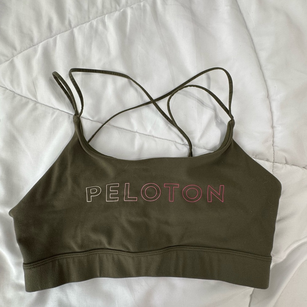 Peloton Dark Olive Sports Bra